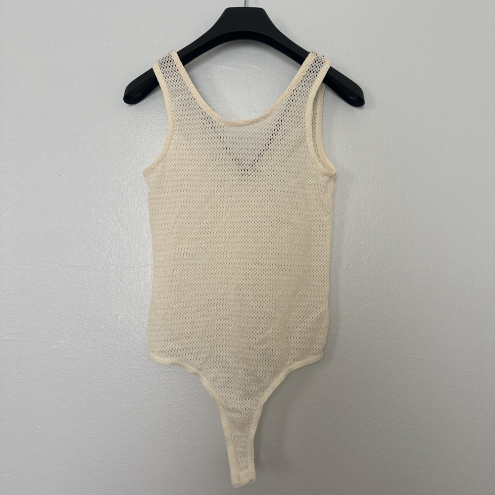 Cream Mesh Bodysuit